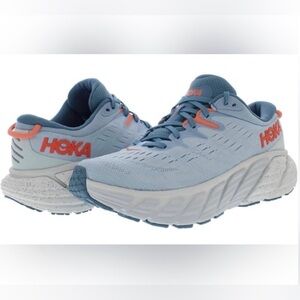 NEW-Hoka Light Blue and Coral Running Shoes Size 6 B